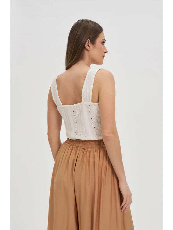 Moodo Weißes Damen-Top ärmellos