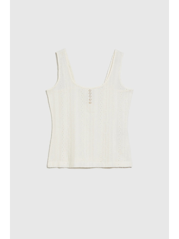 Moodo Weißes Damen-Top ärmellos