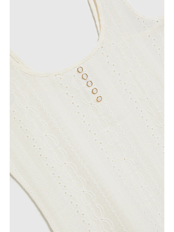 Moodo Weißes Damen-Top ärmellos