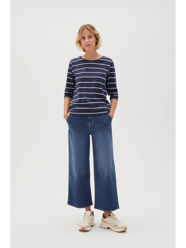 Moodo Dunkelblau Damen-Langarm-T-Shirt Moodo