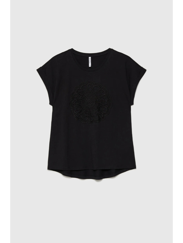 Moodo Schwarzes Damen Long Shirt Moodo