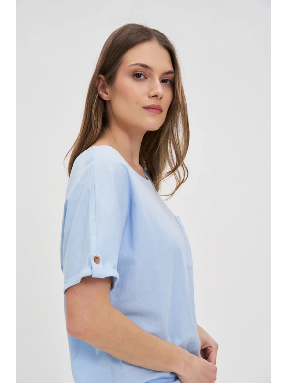 Moodo Hellblaues Damen Moodo T-Shirt