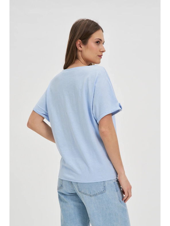 Moodo Hellblaues Damen Moodo T-Shirt