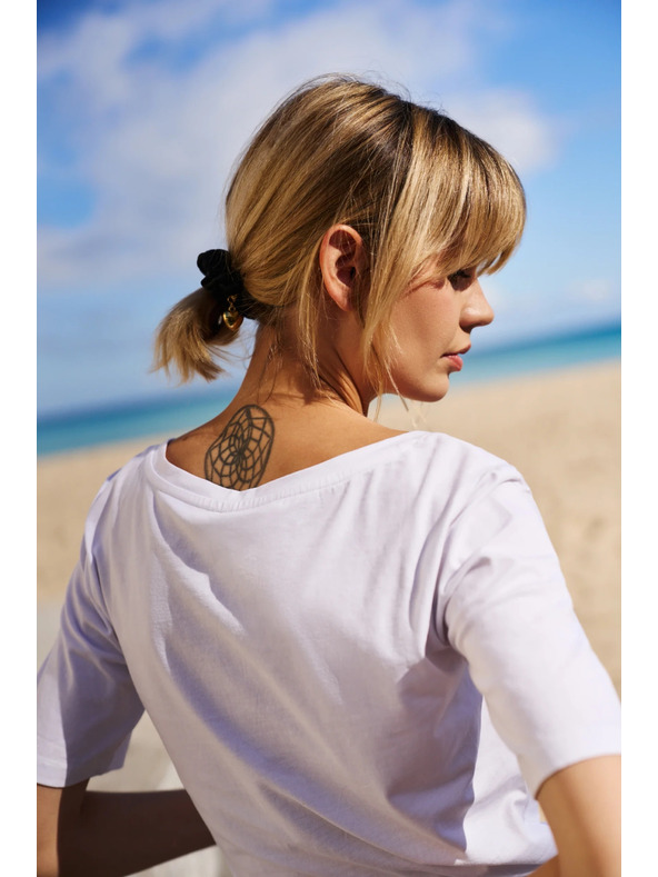 Moodo Weißes Damen-T-Shirt Moodo