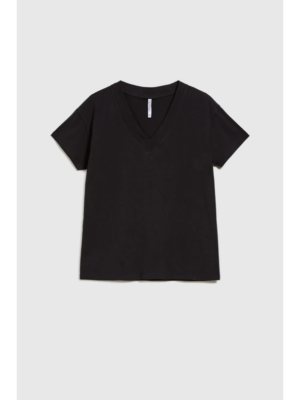Moodo Schwarzes Damen-T-Shirt Moodo