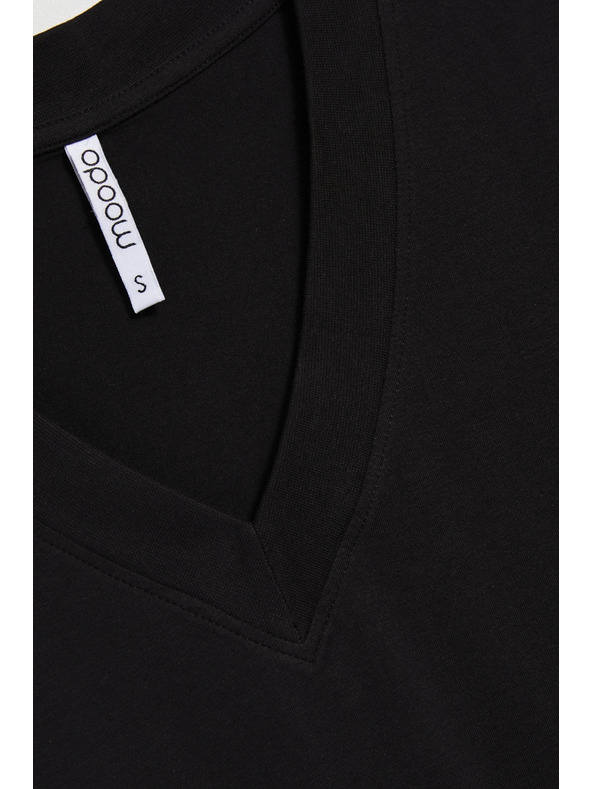 Moodo Schwarzes Damen-T-Shirt Moodo