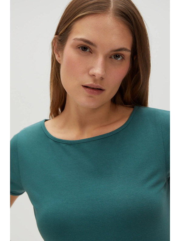 Moodo Grünes Damen-Chinohemd Moodo