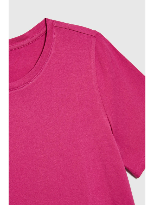 Moodo Fuchsiafarbenes Damen-T-Shirt Moodo