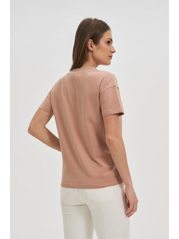 Moodo Hellbraunes Damen-T-Shirt Moodo
