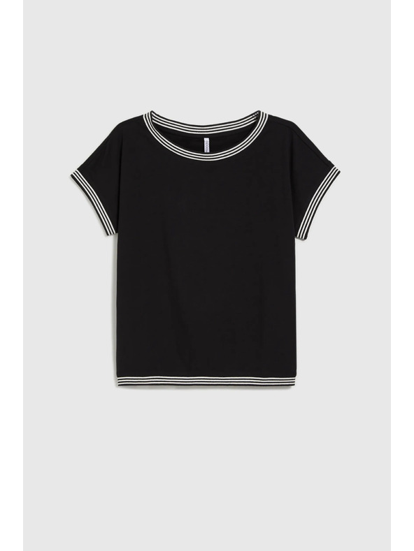 Moodo Schwarzes Damen Long Shirt Moodo