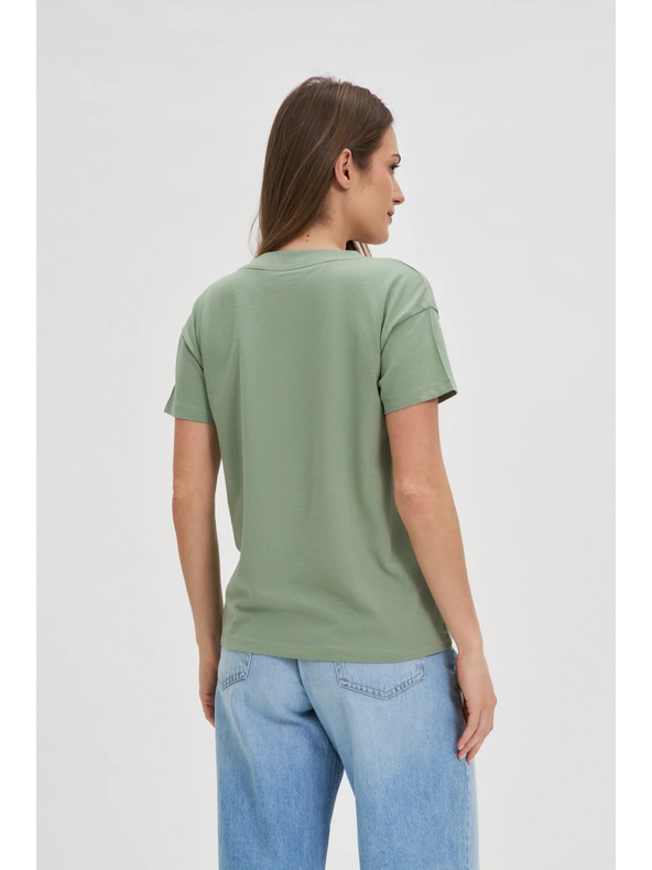 Moodo Olivgrünes Damen-T-Shirt Moodo
