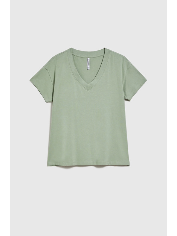 Moodo Olivgrünes Damen-T-Shirt Moodo