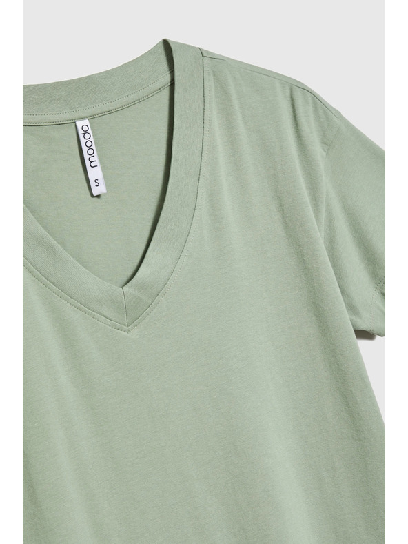 Moodo Olivgrünes Damen-T-Shirt Moodo