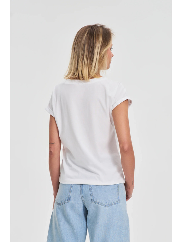 Moodo Weißes Damen-T-Shirt Moodo