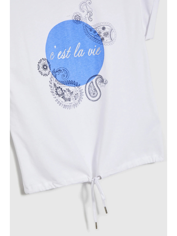 Moodo Weißes Damen-T-Shirt Moodo