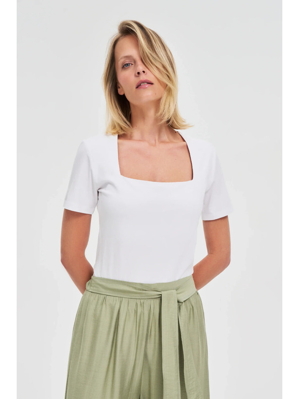 Moodo Weißes Damen-T-Shirt Moodo