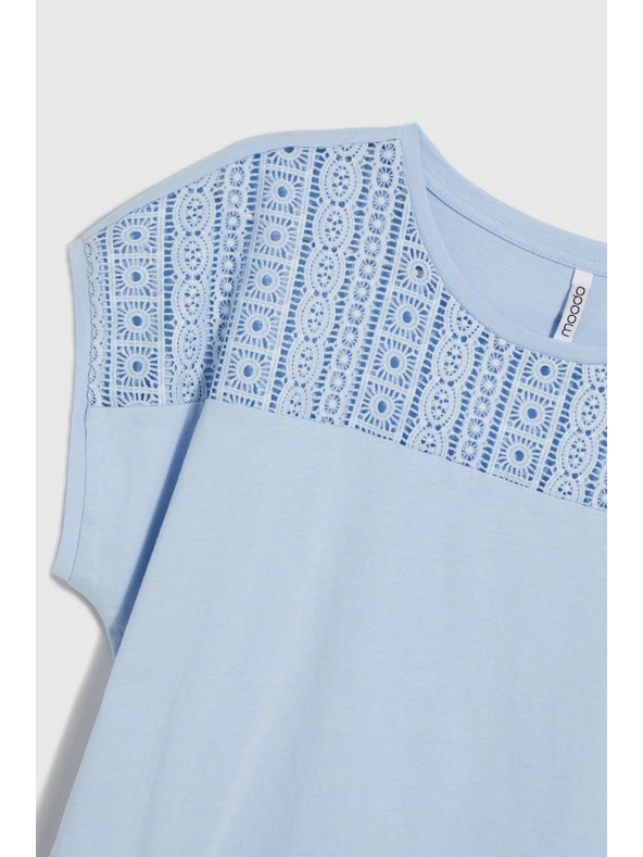 Moodo Hellblaues Damen Moodo T-Shirt