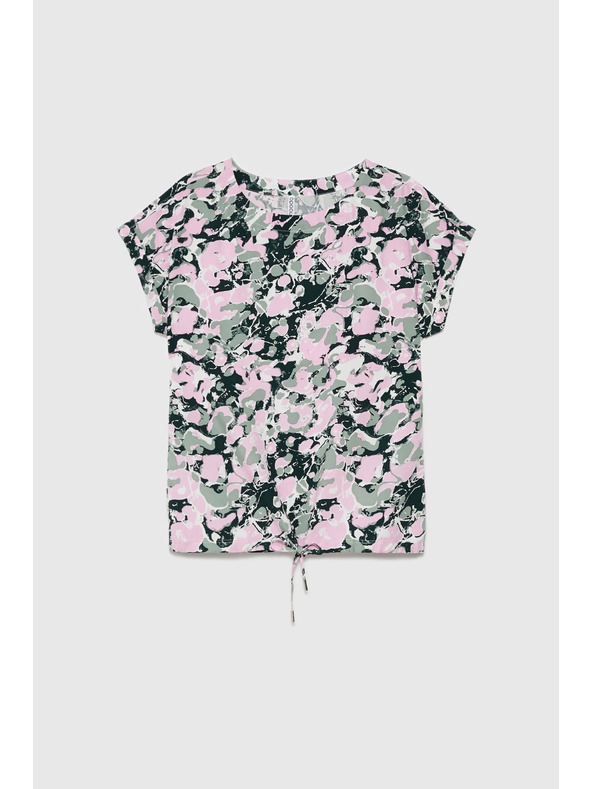 Moodo Rosa Damenbluse mit Bindung