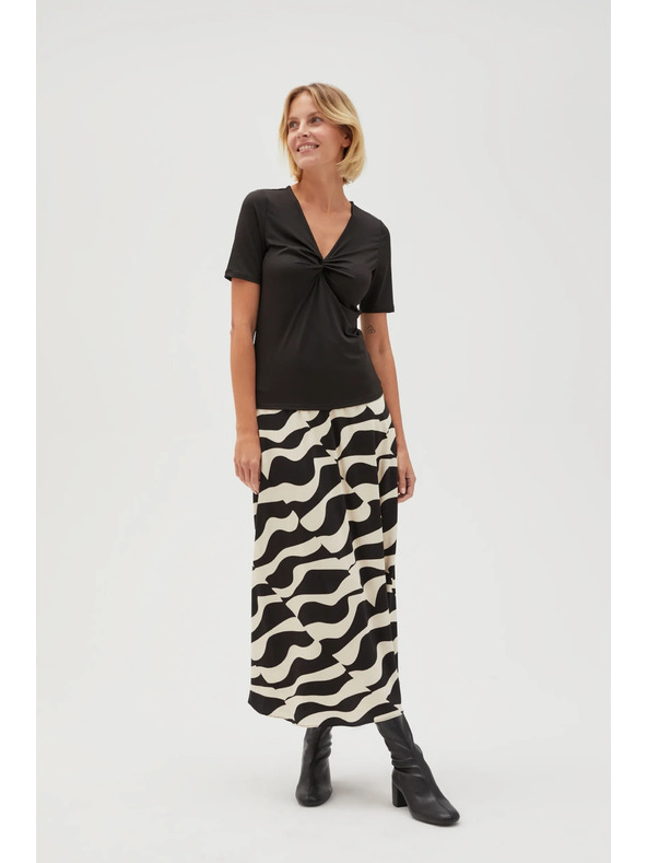 Moodo Schwarzes Damen T-Shirt