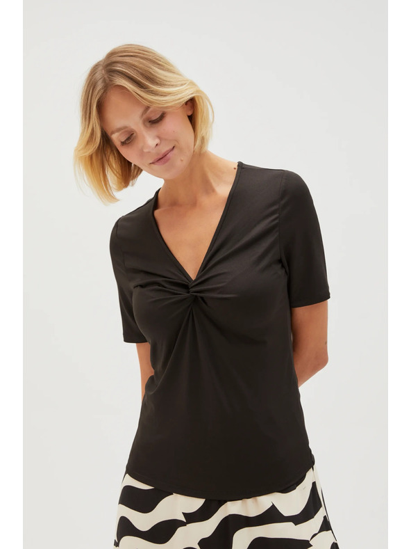 Moodo Schwarzes Damen T-Shirt