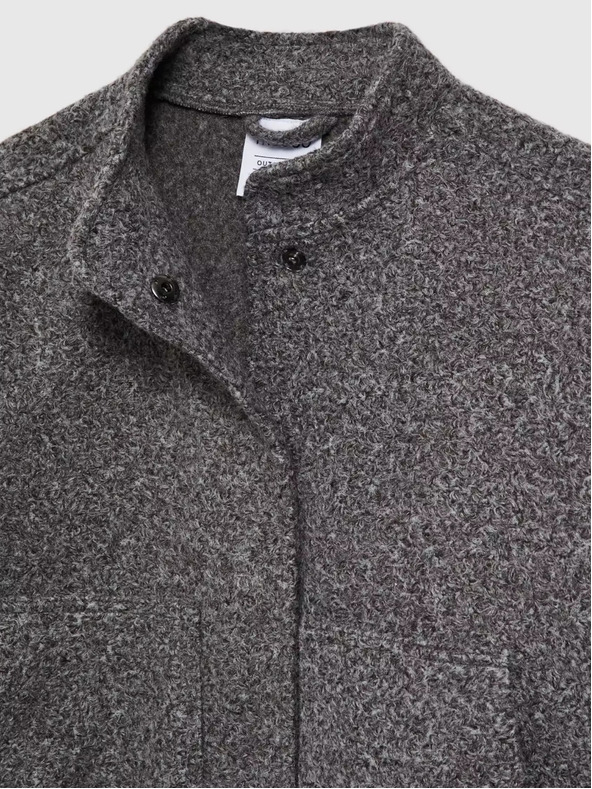 Moodo Grau melierter Bomberjacke