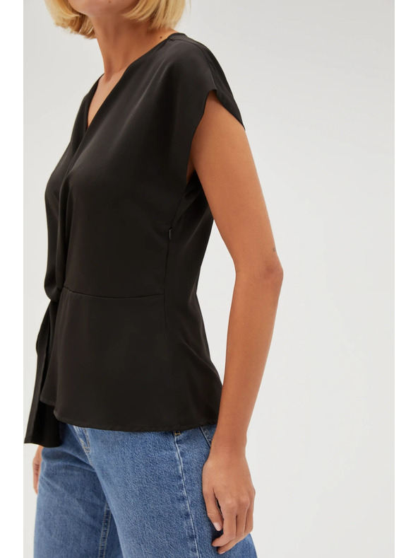 Moodo Schwarze Damenbluse