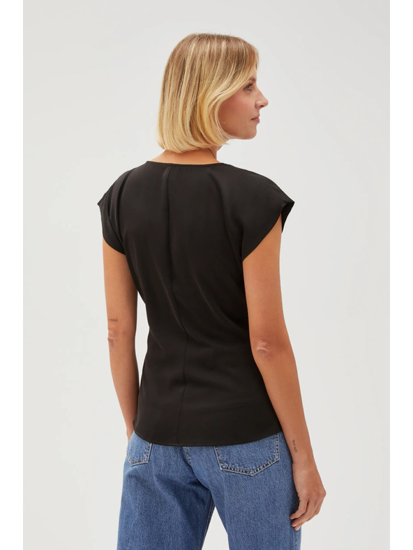 Moodo Schwarze Damenbluse