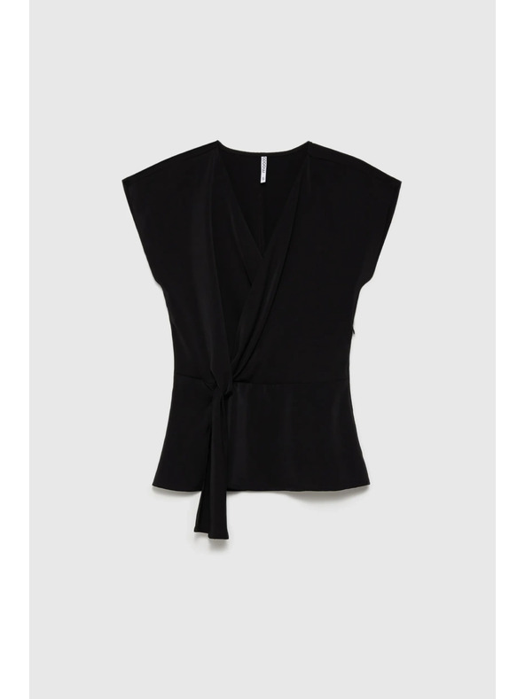 Moodo Schwarze Damenbluse