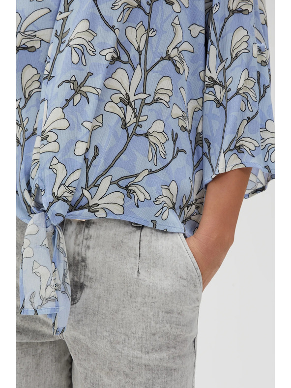 Moodo Blaue Damenbluse