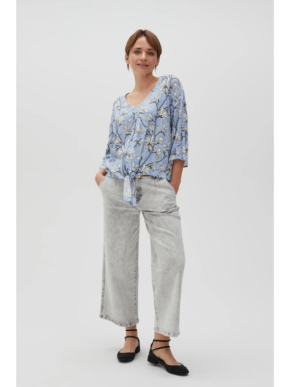 Moodo Blaue Damenbluse