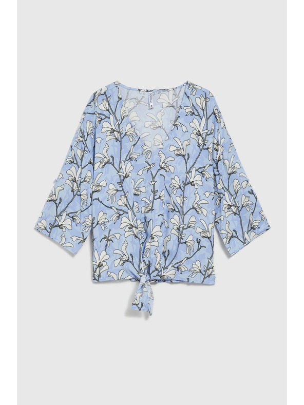 Moodo Blaue Damenbluse