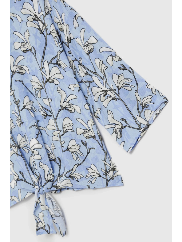 Moodo Blaue Damenbluse