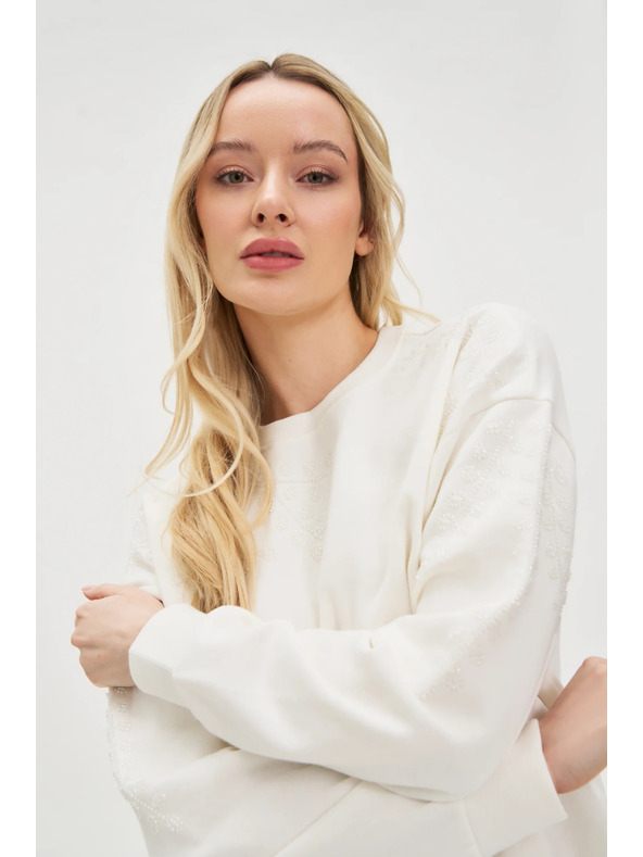 Moodo Weißer Damen-Hoodie