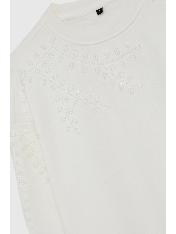 Moodo Weißer Damen-Hoodie