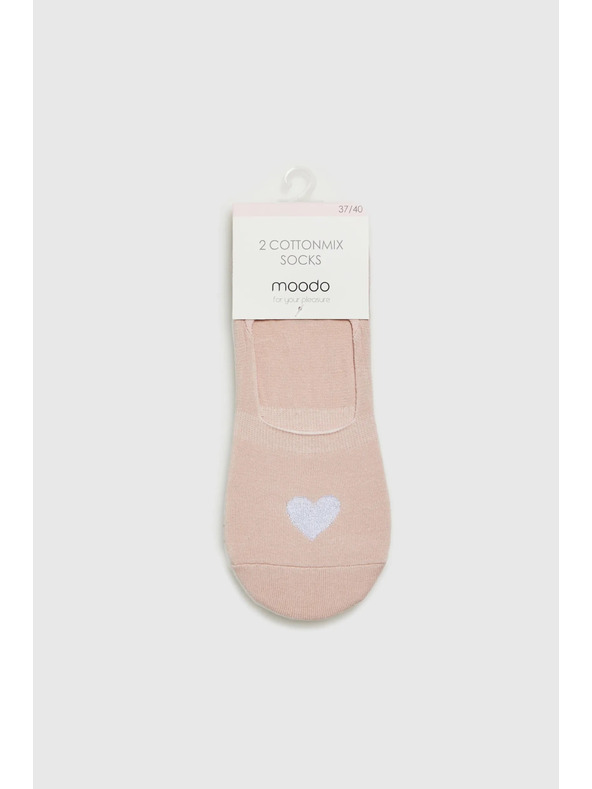 Moodo Hellbeige Damensocken