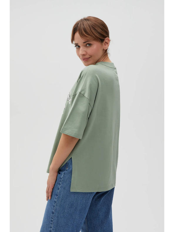 Moodo Olivgrünes Damen-T-Shirt