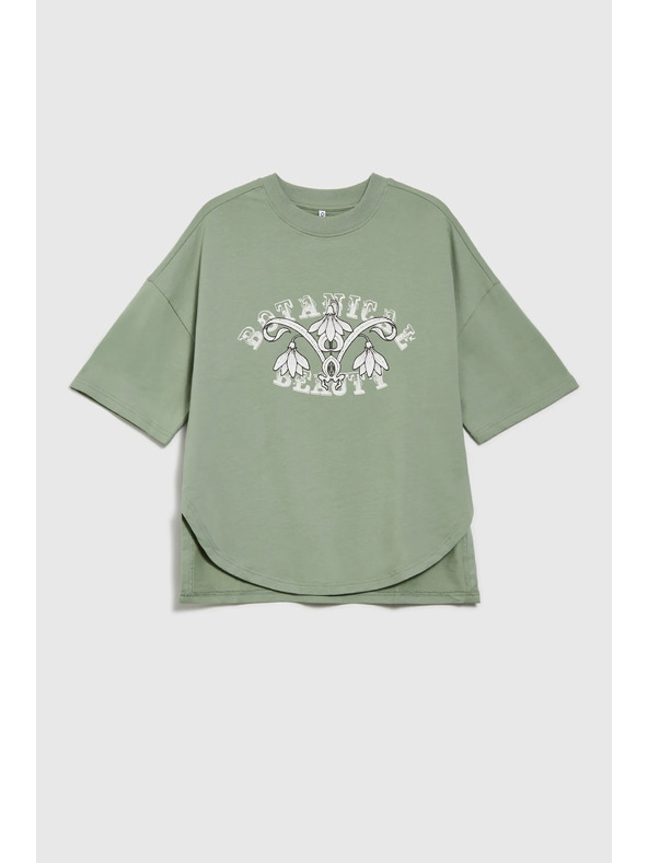 Moodo Olivgrünes Damen-T-Shirt