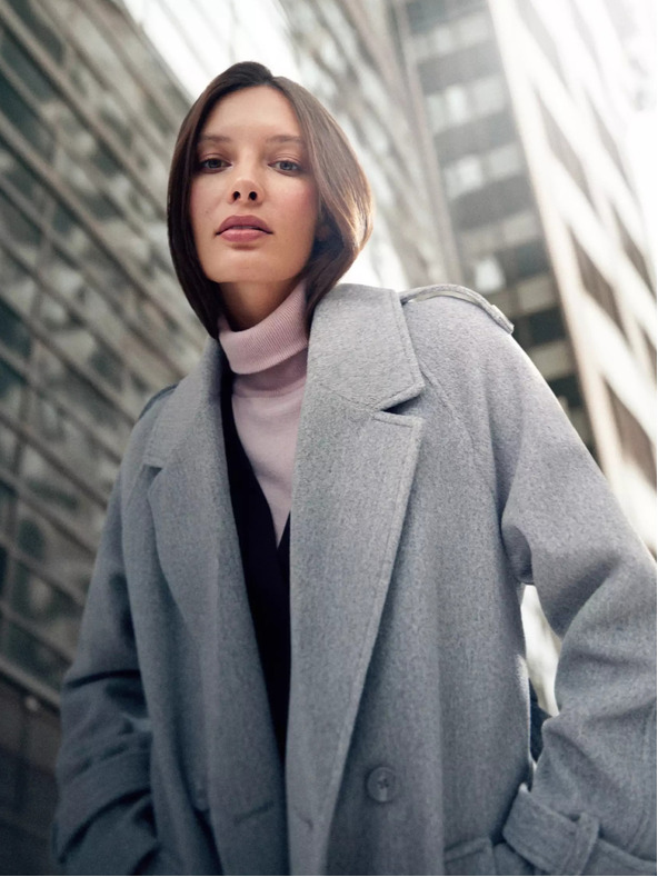 Moodo Graue Damen-Jacke