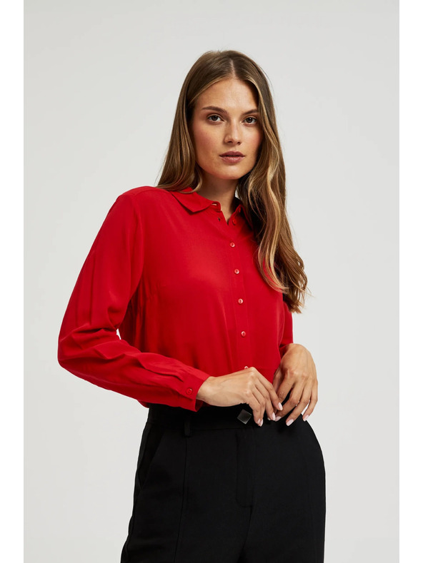Moodo Rotes Damenhemd