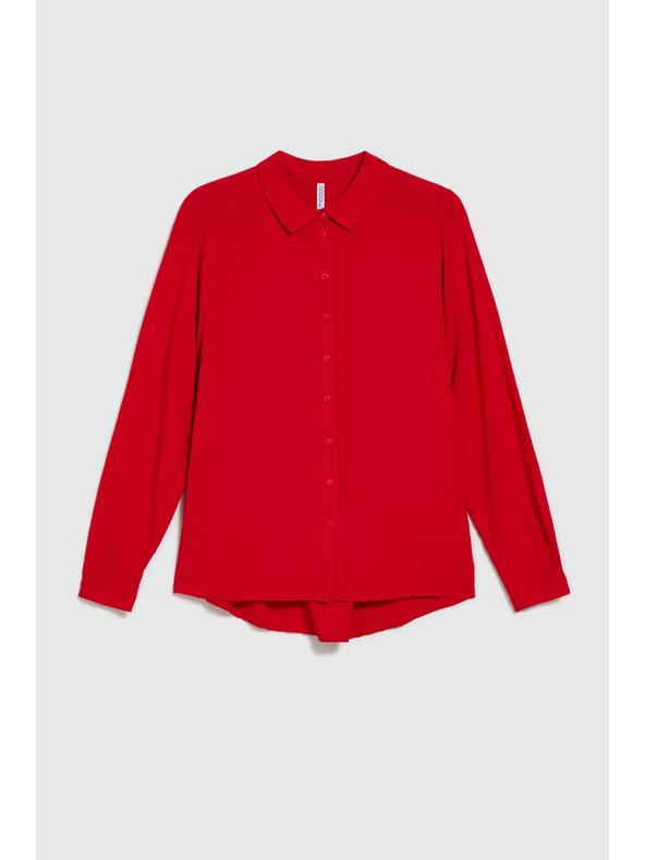 Moodo Rotes Damenhemd