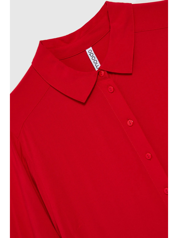 Moodo Rotes Damenhemd