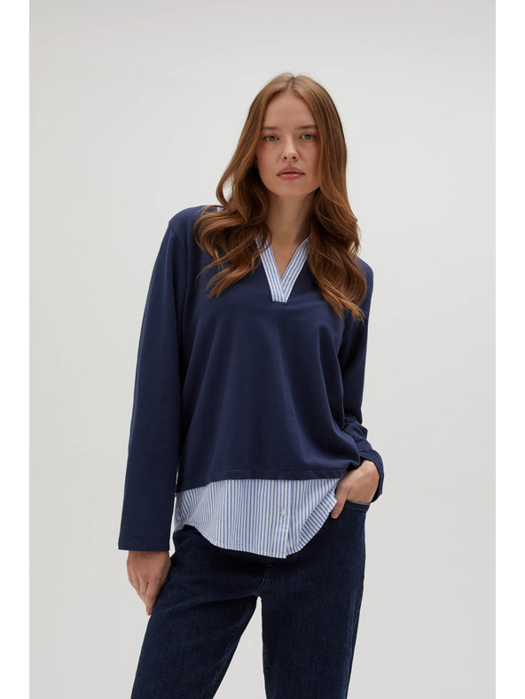 Moodo Dunkelblauer Damen-Hoodie