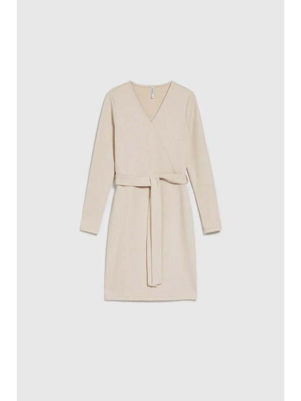 Moodo Hellbeiges Damenkleid