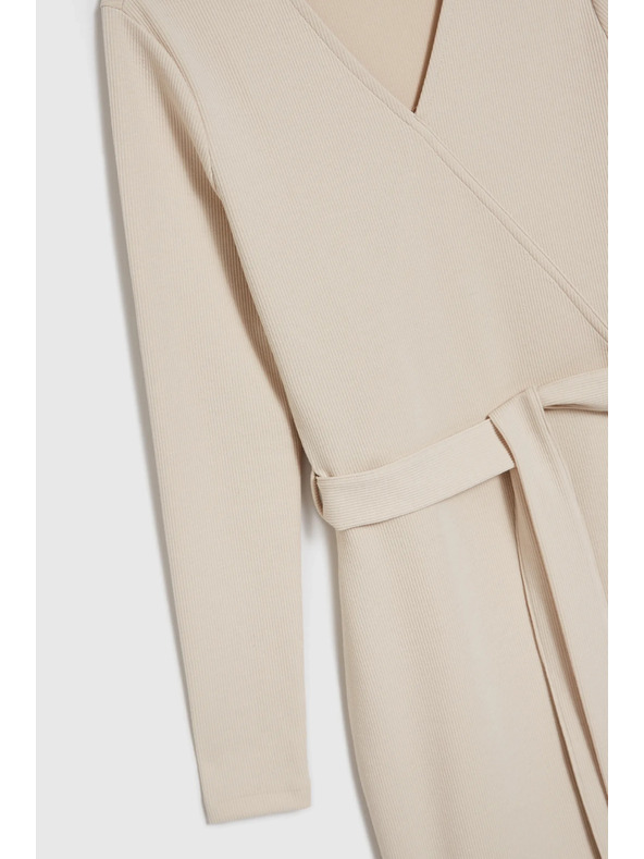 Moodo Hellbeiges Damenkleid