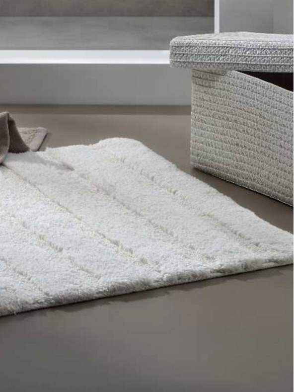 Kela Badezimmermatte Megan 100x60 cm Baumwolle silbergrau KELA