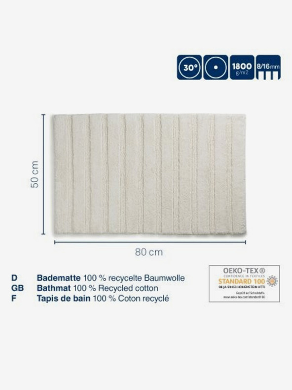 Kela Badezimmermatte Megan 100% Baumwolle moosgrün 80,0x50,0x1,6cm KELA