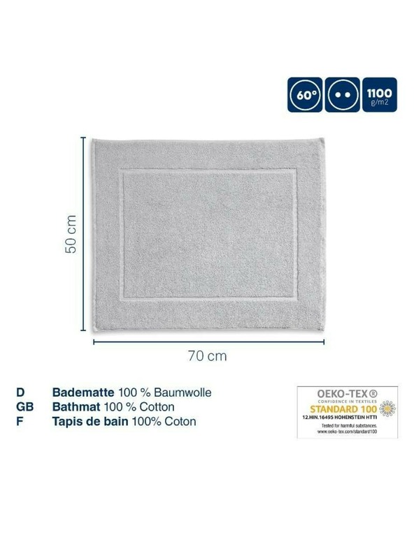 Kela Badezimmermatte Ladessa 70x50 cm Baumwolle silbergrau KELA