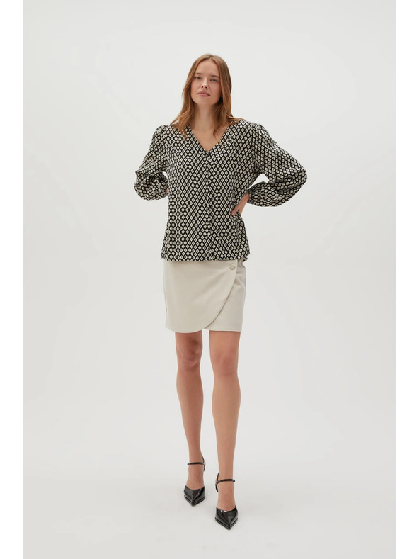 Moodo Schwarze Damenbluse
