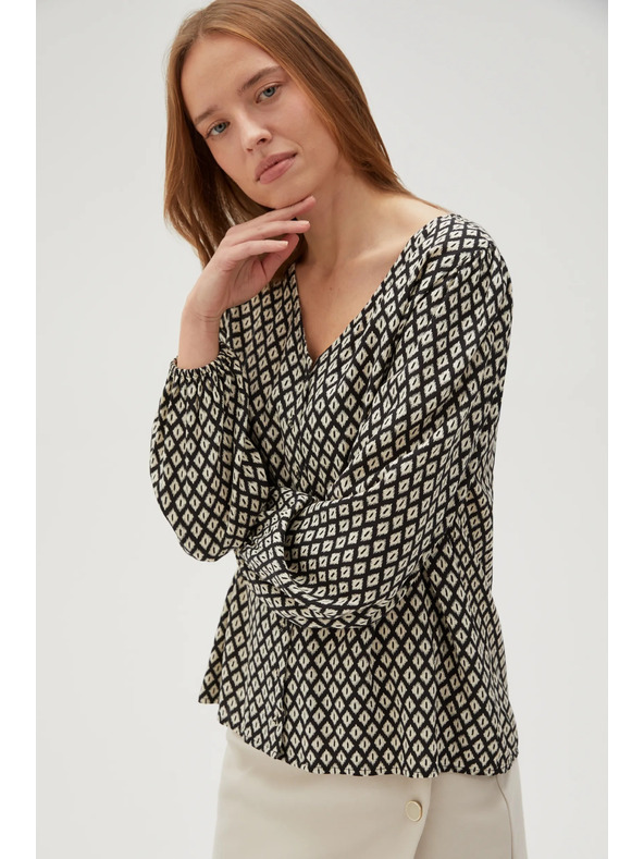 Moodo Schwarze Damenbluse