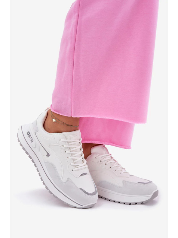 BIG STAR SHOES Damen Sneaker Big Star HI-POLY SYSTEM – weiß